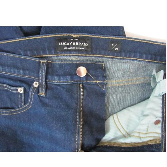 Lucky Brand Jeans Women's Size 6/28 (29 x 26) Straight Leg Mid Rise Dark Wash - Picture 9 of 10